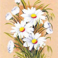 Схема вышивки «ромашки»