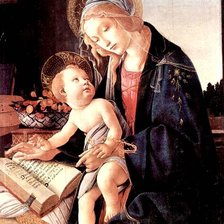 Схема вышивки «Мадонна с книгой. Боттичелли»