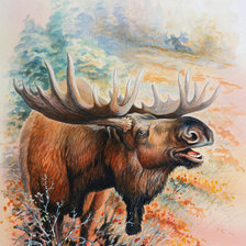 Схема вышивки «Песня лося»