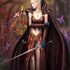 Схема вышивки «Эльфийка-воин»