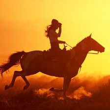 Схема вышивки «Всадница»