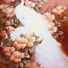 Схема вышивки «павлины»