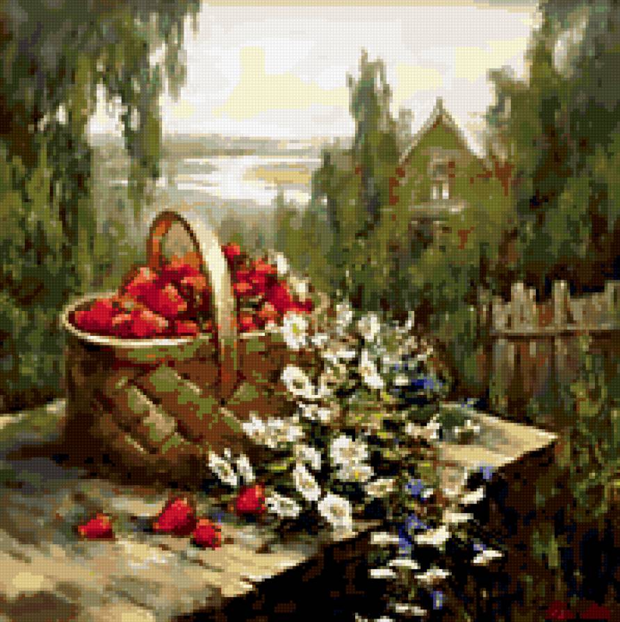 клубника в корзине - ягоды - предпросмотр