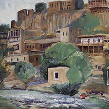 Схема вышивки «домик в горах»