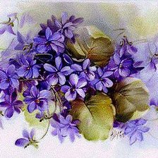Схема вышивки «фиалки»