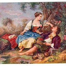 Схема вышивки «влюбленные»