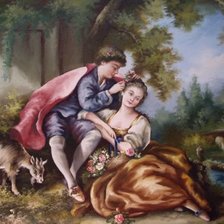 Схема вышивки «влюбленные»