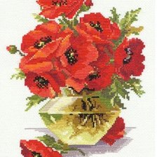 Схема вышивки «маки»