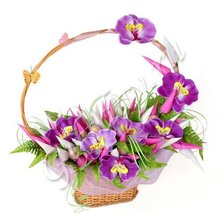 Схема вышивки «корзина с цветами»