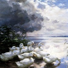 Схема вышивки «Прогулка у воды»