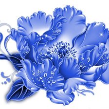 Схема вышивки «ГОЛУБОЙ ЦВЕТОК»