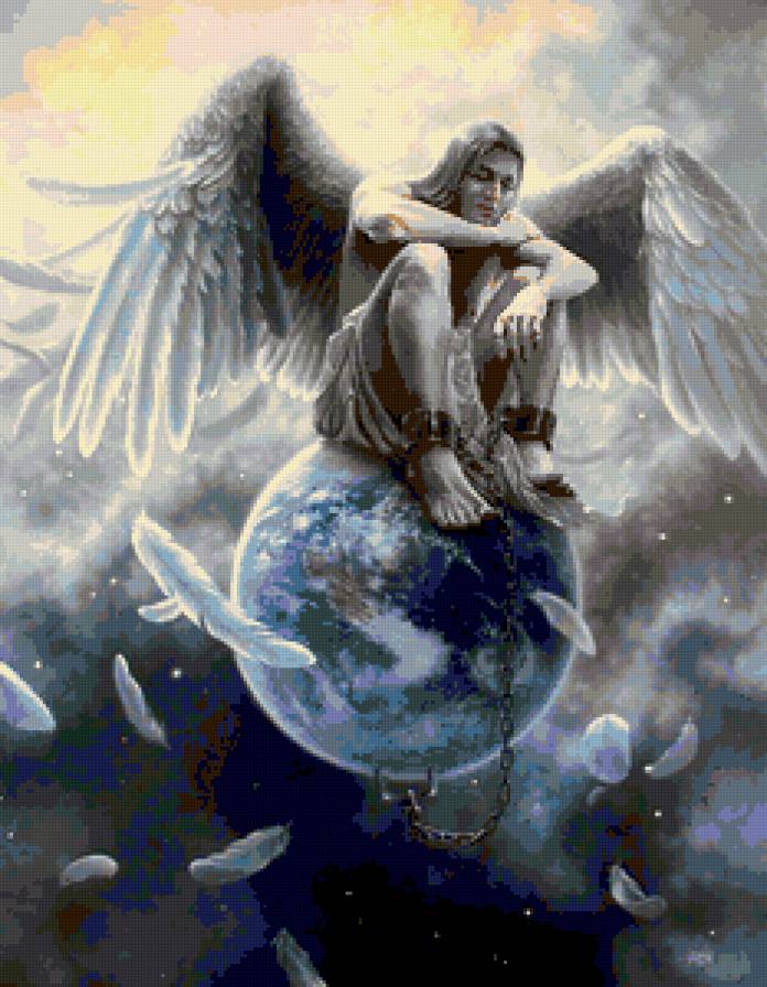 №268876 - живопись, ангел, картина - предпросмотр