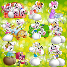 Схема вышивки «дидлы с малышами»