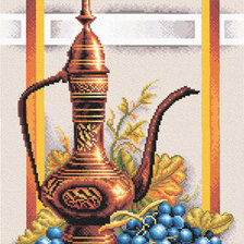 Схема вышивки «Натюрморт с виноградом»