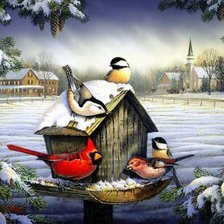 Схема вышивки «Птички»