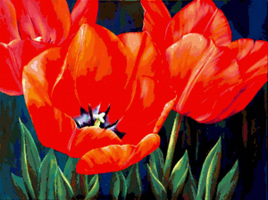 Серия "Букет" - тюльпаны, цветы, букет - предпросмотр