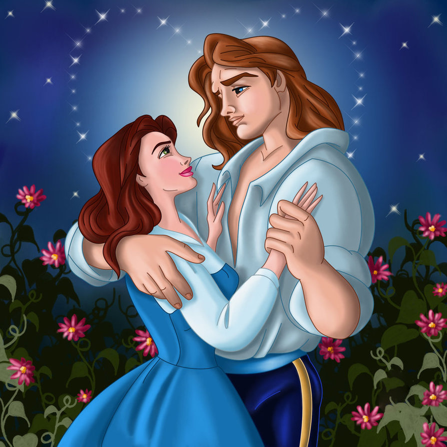 красавица и чудовище - любовь, подушка, детям, мультик, белль, романтика, дисней, детская - оригинал