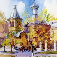 Схема вышивки «Храм. Херсон»