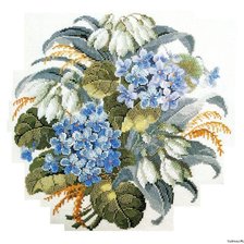 Схема вышивки «незабудки»