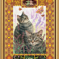 Схема вышивки «Кот-близнец»