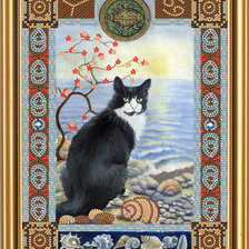 Схема вышивки «Кот-рак»