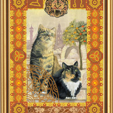 Схема вышивки «Кот-лев»