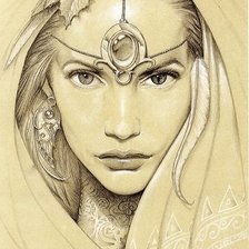 Схема вышивки «Девушка.»