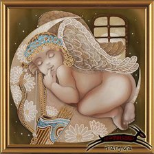 Схема вышивки «Спящий ангелочек»