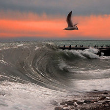 Схема вышивки «море»
