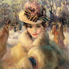 Девушка с муфтой