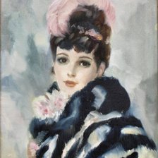 Девушка с розовым пером