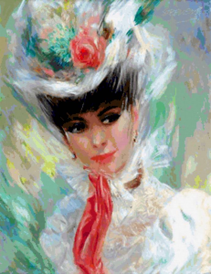 Портрет в пастельных тонах - женский образ, портрет, люди, девушки - предпросмотр