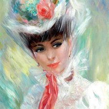 Схема вышивки «Портрет в пастельных тонах»