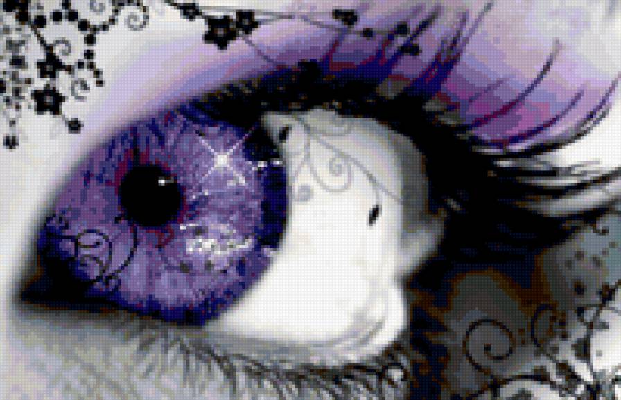 МАГИЧЕСКИЙ ГЛАЗ - лиловый, женщина, глаза - предпросмотр