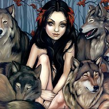 Схема вышивки «В волчьей стае»