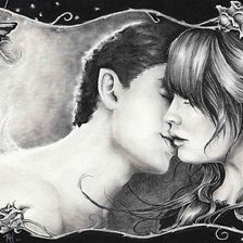 Схема вышивки «Первый поцелуй»