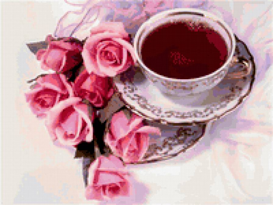 Чай и розы - чай, роза - предпросмотр