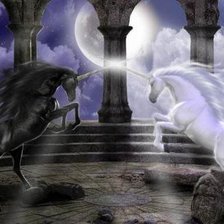 Схема вышивки «единороги»