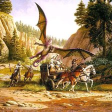 Схема вышивки «охота дракона»