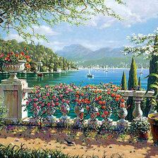 Схема вышивки «терраса в Белладжио (Пежман)»