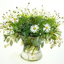 Схема вышивки «ромашки в вазе»