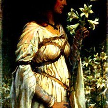 Схема вышивки «женщина в живописи»