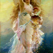 Схема вышивки «женщина в живописи»