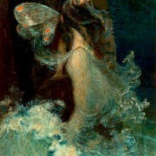 Схема вышивки «женщина в живописи»