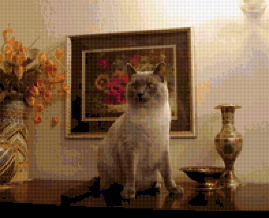 любимец - кошки, интерьер - предпросмотр