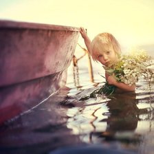 Схема вышивки «Мальчик с букетом»