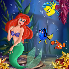 Схема вышивки «русалочка»