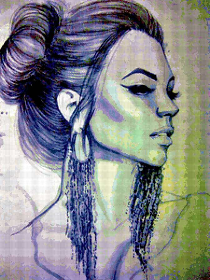 Девушка. - девушки, рисунок - предпросмотр