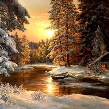 Схема вышивки «зима»