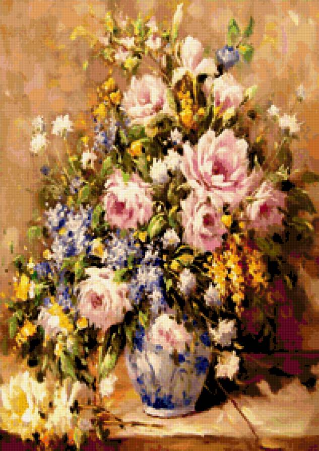 Натюрморт - цветы, натюрморт, живопись - предпросмотр